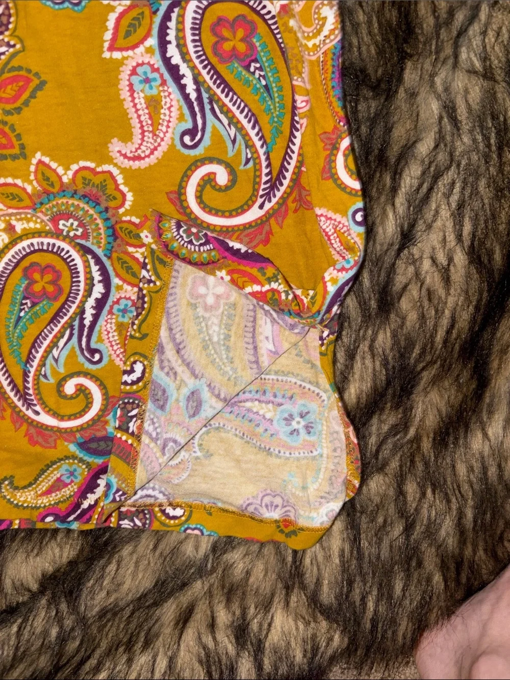 Terra & Sky Women's Colorful Paisley Short Sleeve Boho Casual Top Size 2X